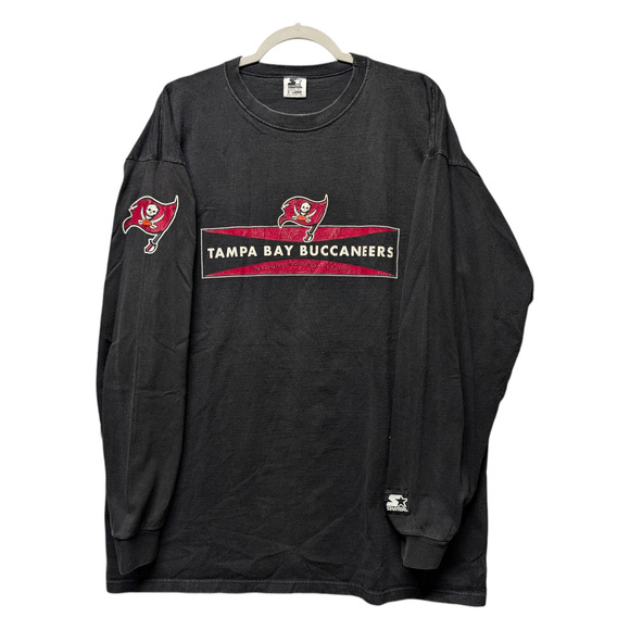 90s Tampa Bay Buccaneers Long Sleeve NFL Starter T Shirt - Picture 1 of 5
